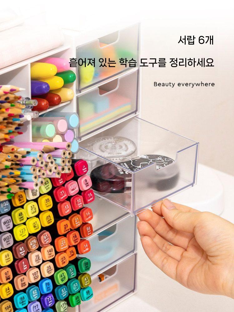 필기구 정리함 수납함 문구점 펜꽃이 펜 칸막이 보관함 9칸 - 상세 이미지 5