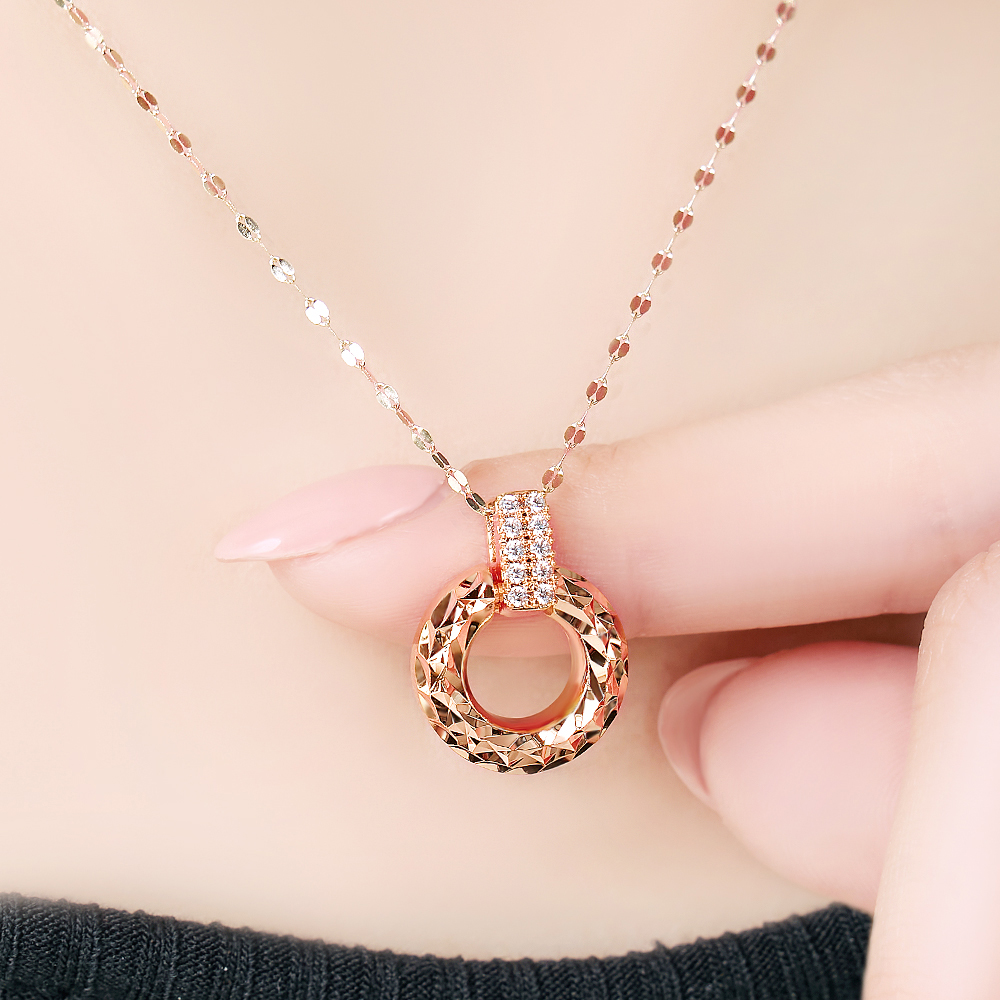 주리에떼 14K 18K 목걸이 귀걸이 1+1 세트 여성 데일리 심플 컷팅 글로리아 여자친구 금 목걸이 원터치 귀걸이 선물 - 상세 이미지 3