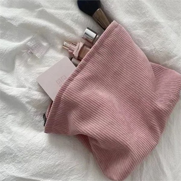 대용량 화장품 파우치 데일리 코듀로이 파우치 메이크업 수납 여행용 정리함 - 상품 이미지