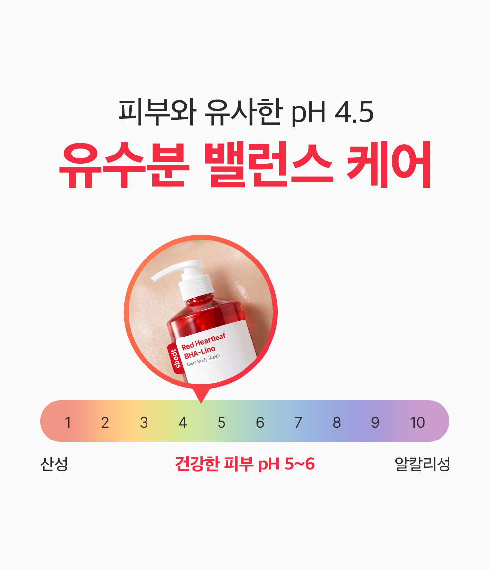 gel douche houttuynia rouge coréen
