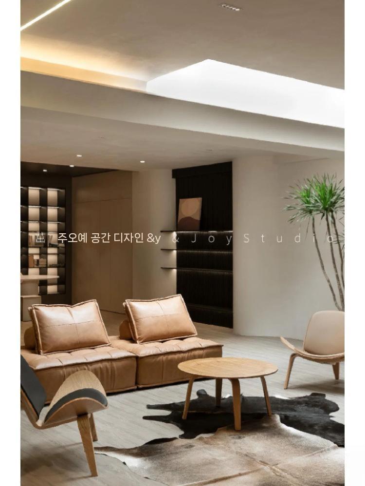 원목 테이블 티테이블 우드 라운드 거실 낮은 인테리어 85CM 목재색 - 상세 이미지 3