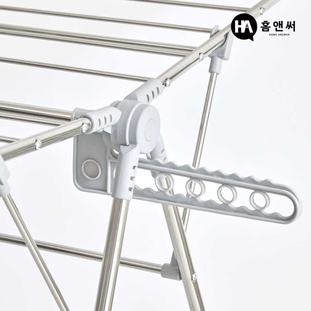 홈앤써 튼튼한 탱크 빨래건조대 베란다 접이식 이불 수건 아기 건조대 스텐 완제품 2단 소형 상품 이미지