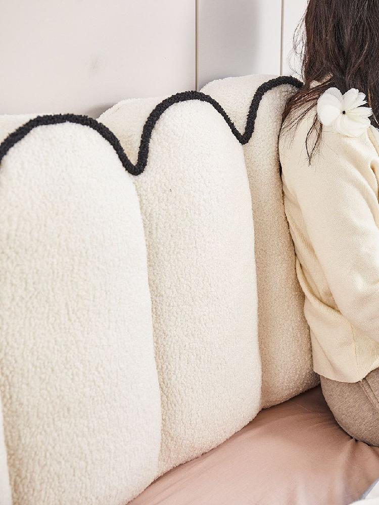 침대 헤드보드 쿠션 커버 등받이 등쿠션 침실 인테리어 블랙 길이90x높이50x두께12cm - 상세 이미지 3