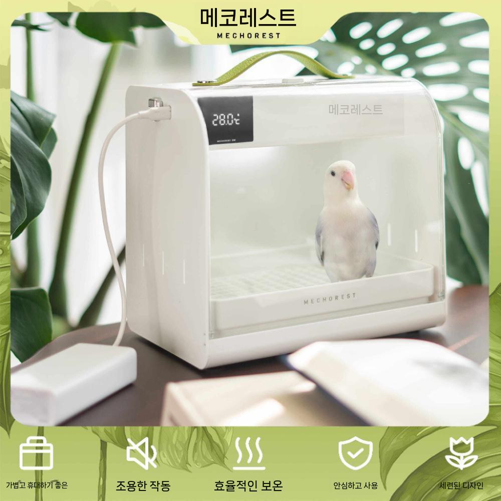 앵무새 이동장 이동가방 육추기 휴대용 케이지 항온 20W 그린 - 상세 이미지 5