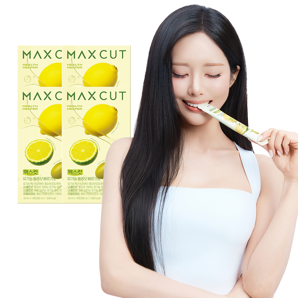 헬스헬퍼 맥스컷 유기농 올레샷 베르가못 엑스트라버진 올리브유 레몬즙 14포, 4개