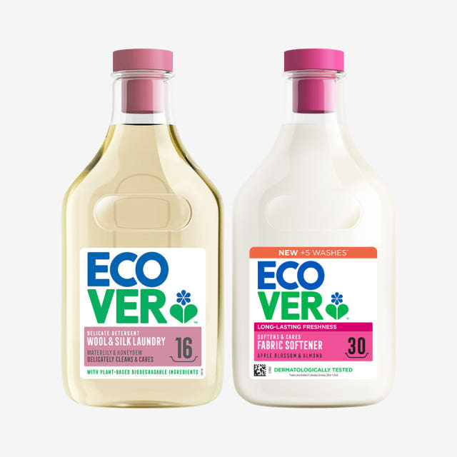 에코버 울세탁세제 수련꽃 허니듀 750ml, 1개+섬유유연제 사과꽃