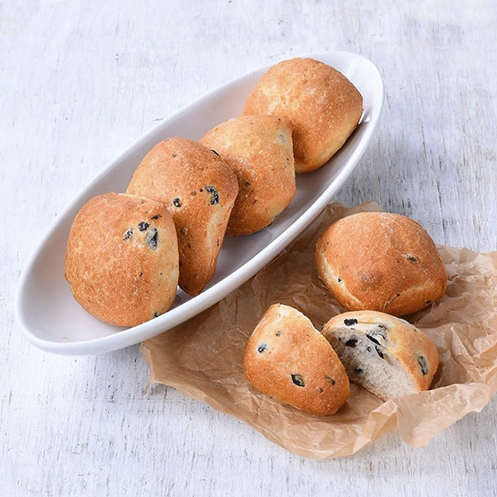 히스탕 미니 올리브 치아바타롤 35g 40개입 바게트생지 샌드위치빵 - 상품 이미지