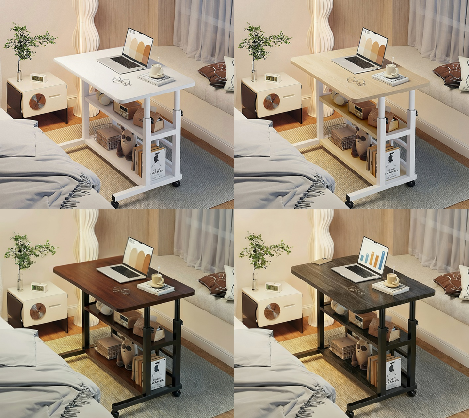 퓨핸 사이드테이블 높이조절 이동식 테이블 쇼파 소파 간이 책상 보조 소형 미니 60x40
