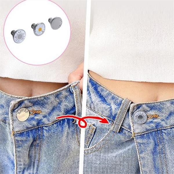 원터치 허리 조절 단추 청바지 허리 수선 단추 바지 둘레 - 상품 이미지