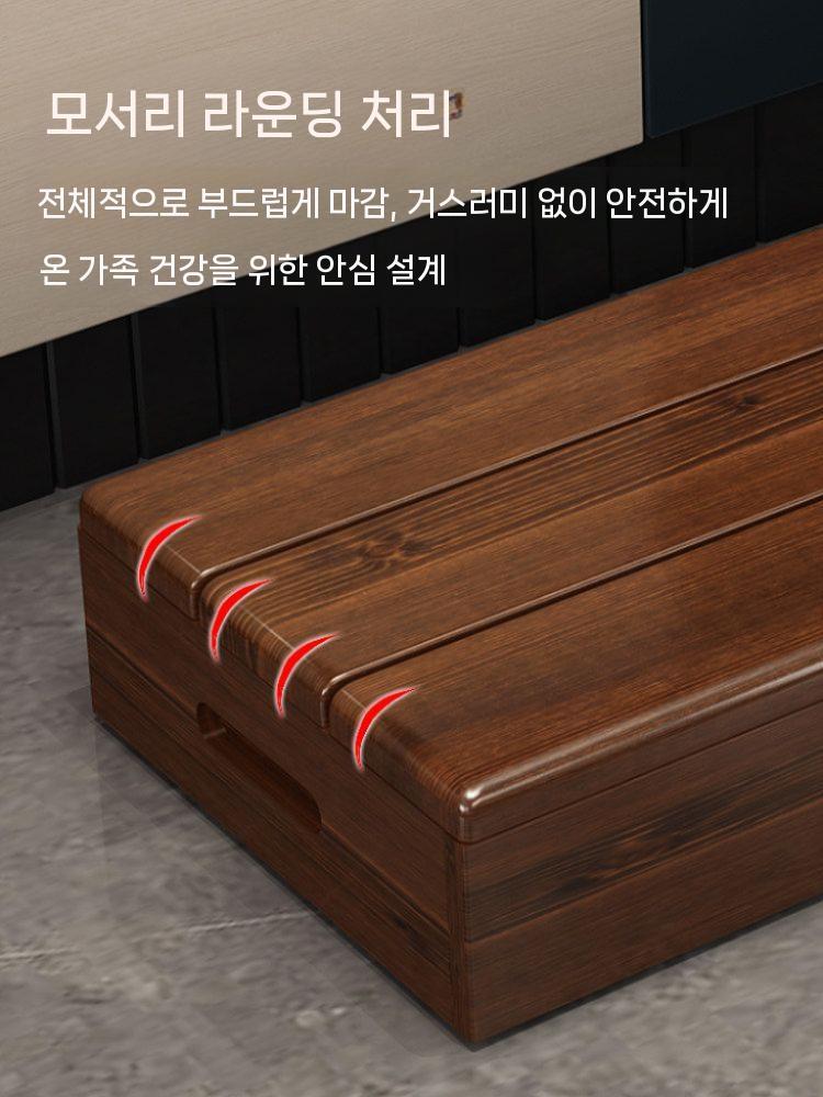 원목 발판 주방 디딤판 키높이 보조발판 스텝 현관 40LX30WX11H - 상세 이미지 5