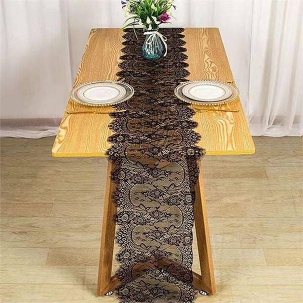 꽃무늬 레이스 테이블 러너 35x300cm 빈티지 식탁 레이스 러너 센터 - 상품 이미지