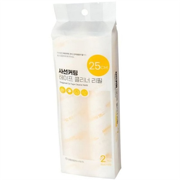 리필용 사선 커팅 테이프 클리너 25cm 2개입 돌돌이 사선 커팅 - 상품 이미지