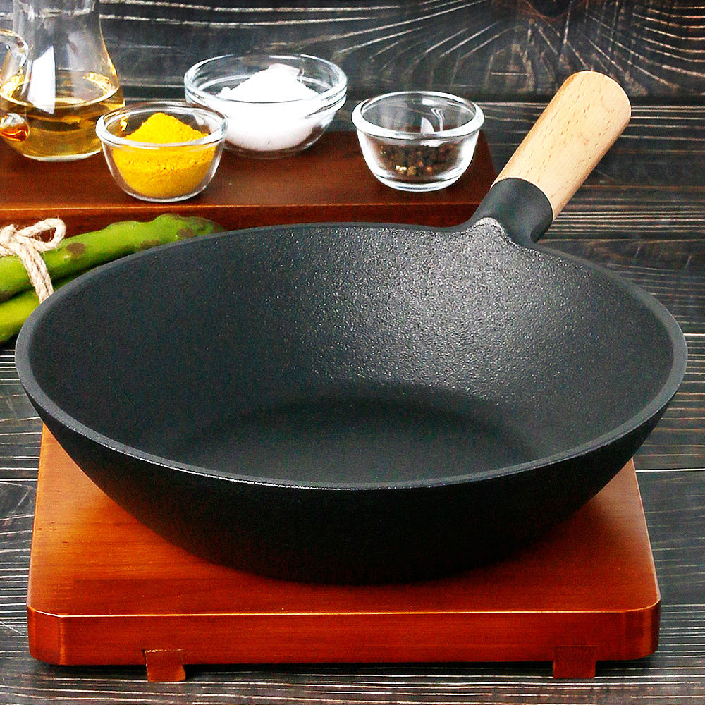 인덕션 무쇠 주물팬 구이 스테이크 철판 감바스 팬 판 25cm, 웍 - 상세 이미지 5