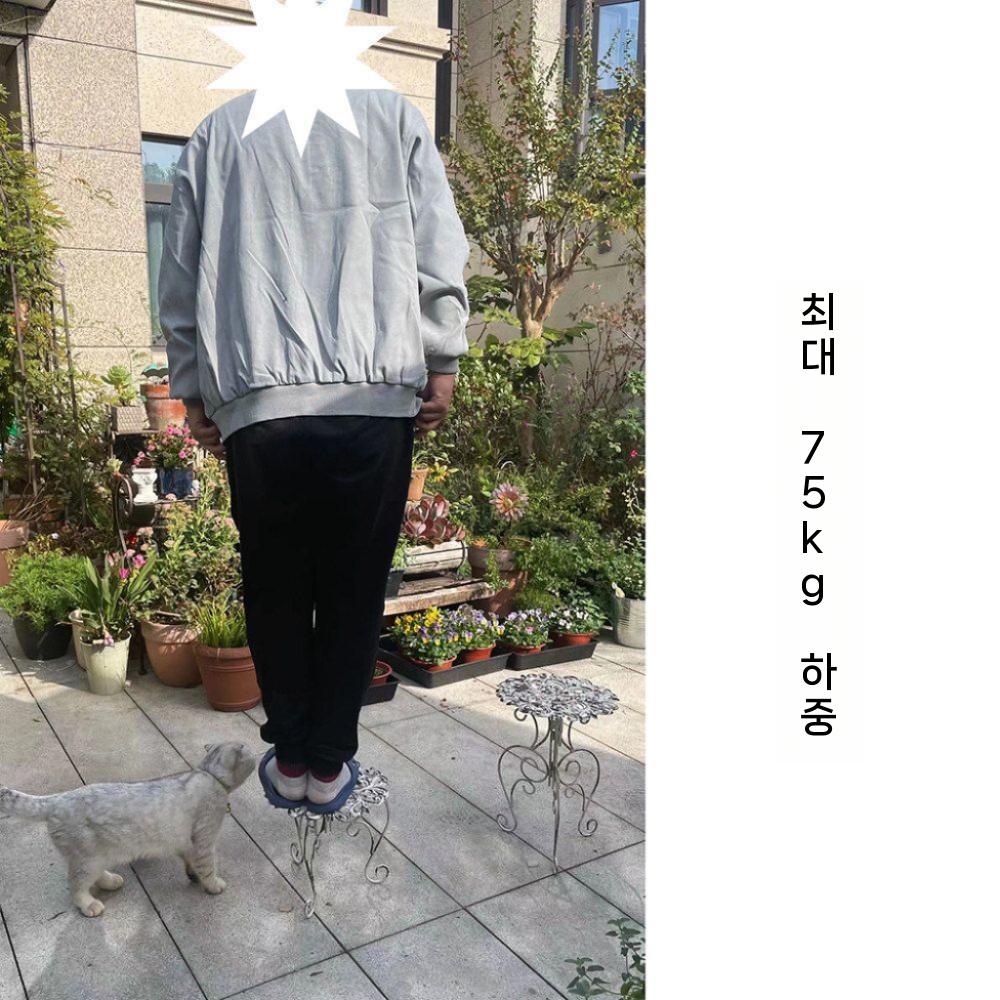 베란다 빈티지 화분선반 다이 발코니 정리대 진열 스탠드 화이트 소 이미지 6