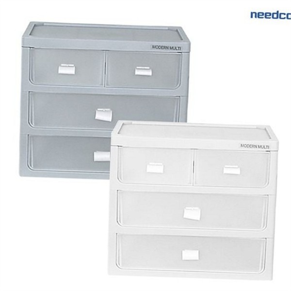 다용도 멀티 서랍장 3단 데스크 플라스틱 서랍장 탁상용 수납 투명 - 상품 이미지