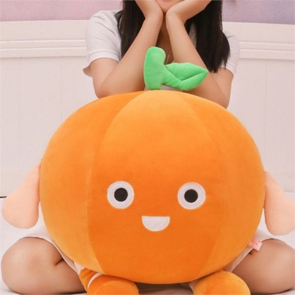 어린이 감귤 모찌 인형 40cm 귀여운 쿠션 인형 애착 과일 - 상품 이미지