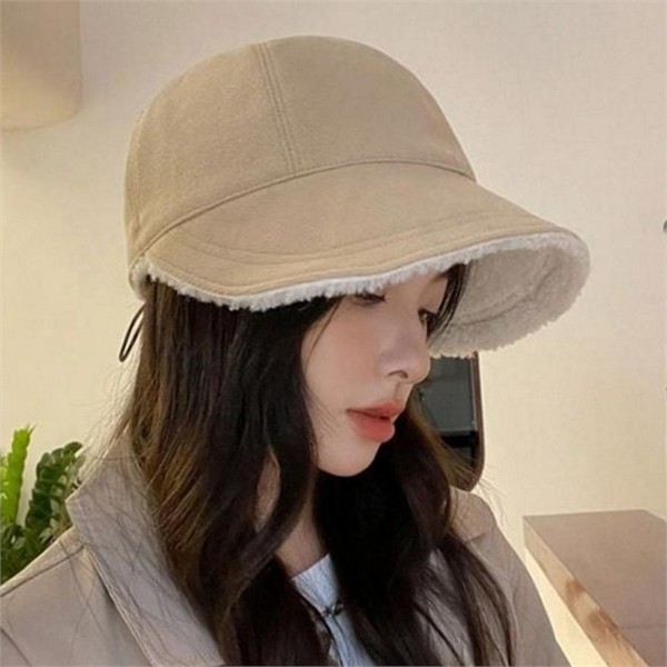 넓은 여성 보닛 모자 뽀글이 여성 양털 모자 방한 겨울 - 상품 이미지