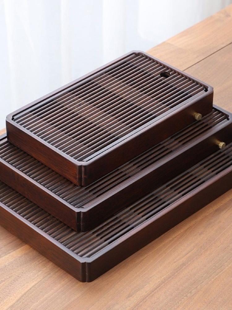 차반 퇴수기 다도판 다판 티테이블 차판 우드 대나무 30x18.5x4cm - 상세 이미지 3