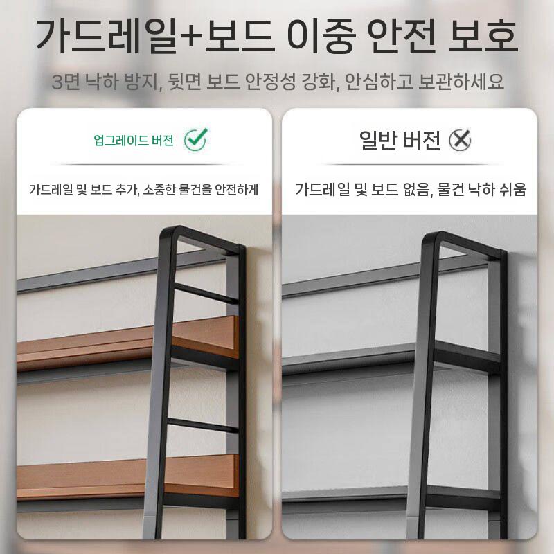 철제 책장 진열대 수납선반 거실 벽면 사다리형 앵글 4단 60CM - 상세 이미지 4
