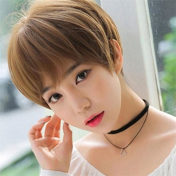 보브 숏 컷 가발 통 짧은 가발 머리 여성 - 상품 이미지