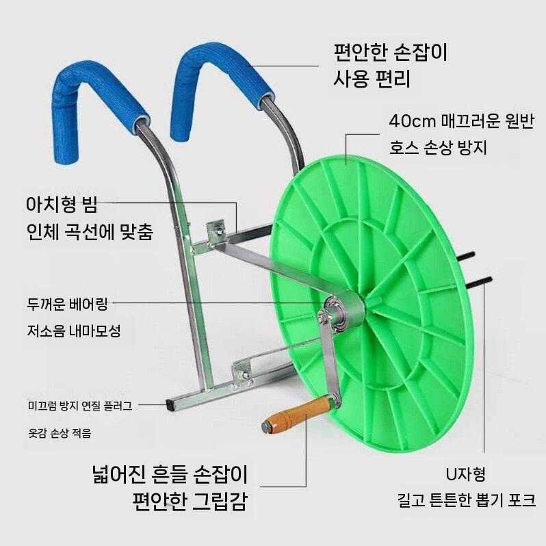 호스 권취기 감기기 수거기 리와인더 폐비닐 농업 수동 숄더 타입 1-6인치 이미지 6