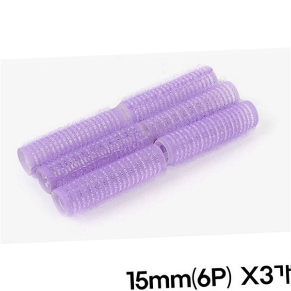 뽕헤어롤 볼륨 헤어롤 15mm6PX3개 스타일링 찍찍이 헤어롤 앞머리 셀프 작은 - 상품 이미지