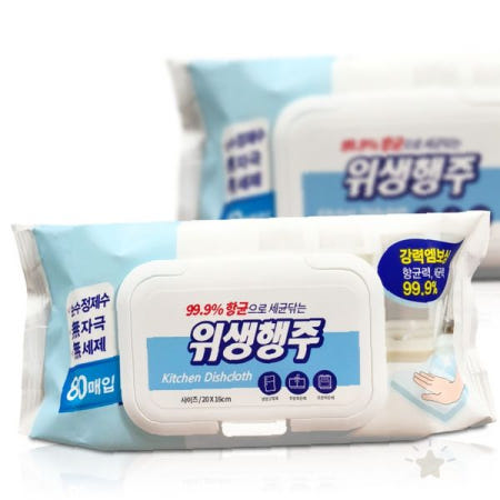 일회용 주방 청소 행주 물걸레 세정 티슈 대용량 위생 닦이개 주방 청결 관리
