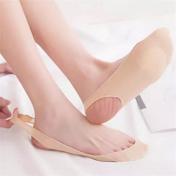 무봉제 여성 덧신 양말 미끄럼 여성 페이크삭스 구두 패드 여름 - 상품 이미지