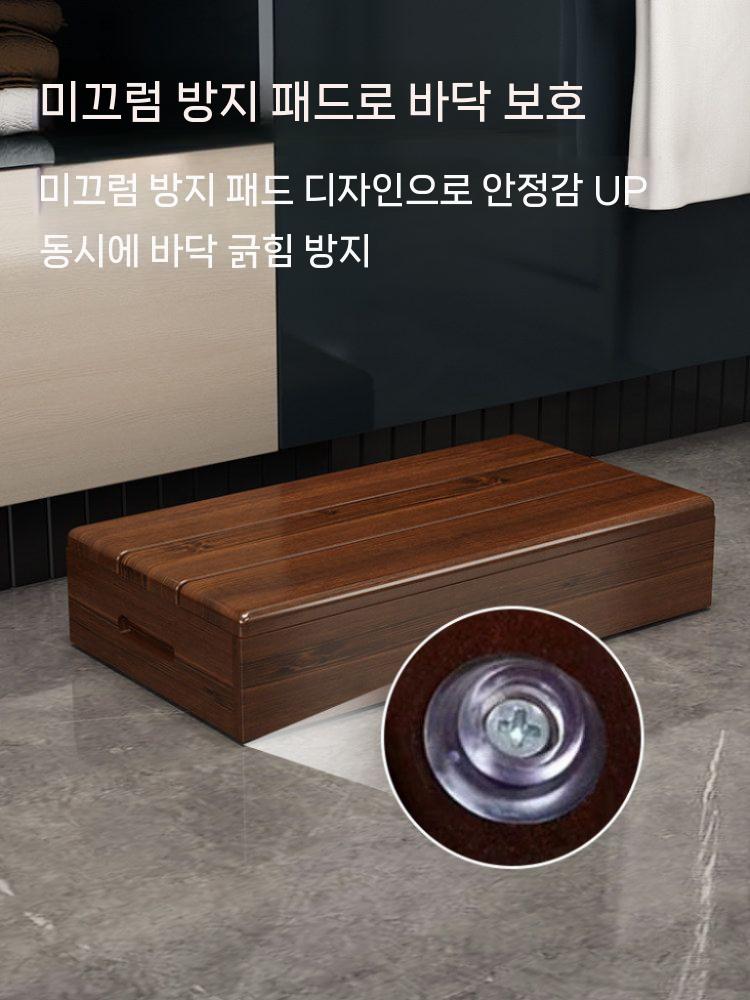 원목 발판 주방 디딤판 키높이 보조발판 스텝 현관 40LX30WX11H 이미지 7