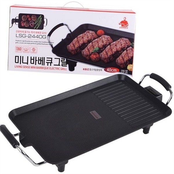 컴팩트 전기 그릴 40cm 실내용 전기 바베큐 그릴 가정용 캠핑용 - 상품 이미지