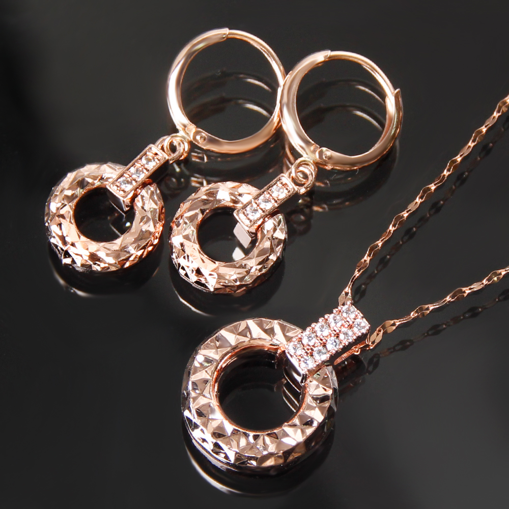 주리에떼 14K 18K 목걸이 귀걸이 1+1 세트 여성 데일리 심플 컷팅 글로리아 여자친구 금 목걸이 원터치 귀걸이 선물 - 상세 이미지 2