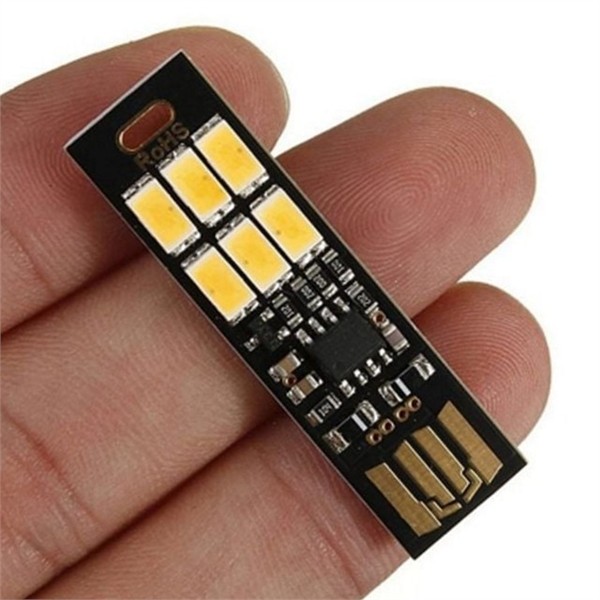 휴대용 usb led 램프 6LED 독서등 터치 usb 램프 노트북 - 상품 이미지