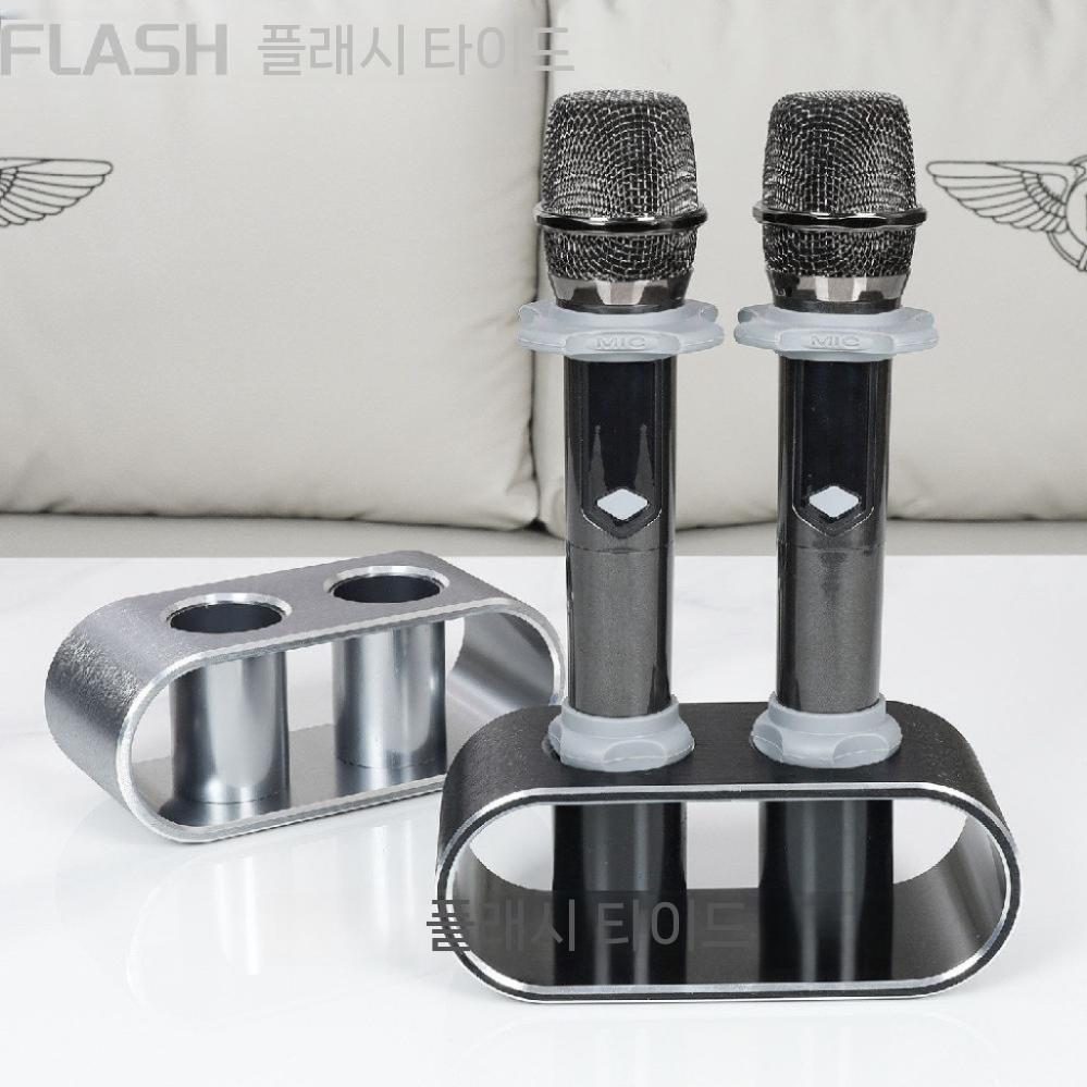 무선마이크 거치대 아크릴 보관대 스탠드 진열대 홀더 블랙 - 상세 이미지 3
