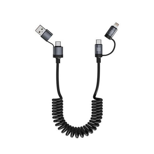 4in1 c 타입 멀티 충전 케이블 4in1 스마트폰 스프링 멀티 - 상품 이미지