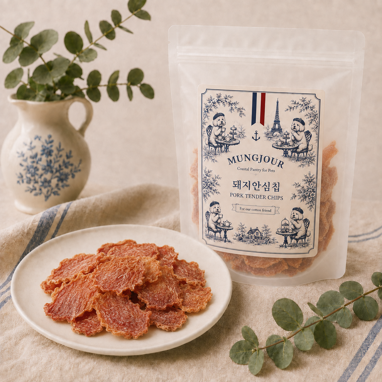 프리미엄 한돈 돼지안심 육포 1+1 강아지 돼지고기 수제간식 반려견 노견 - 상품 이미지
