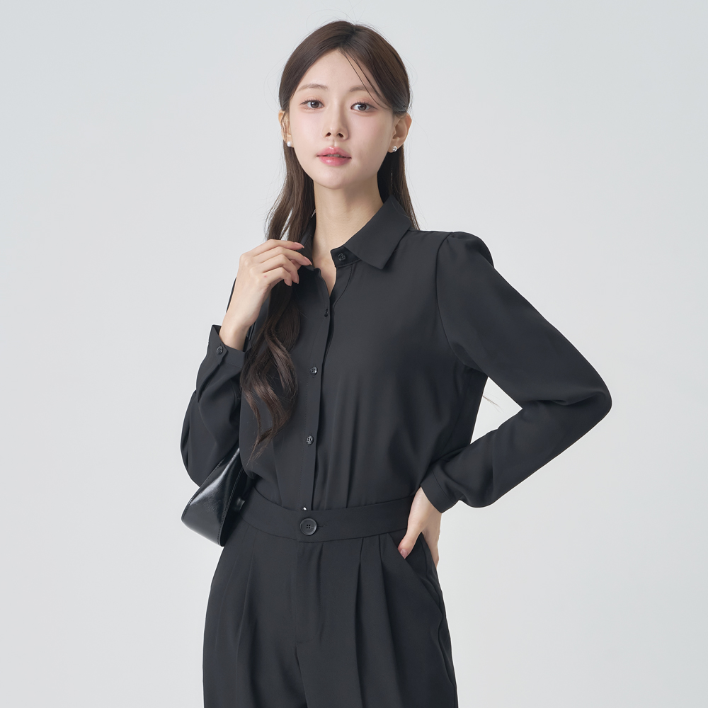 기본블라우스 카라블라우스 셔츠 [퍼프] - 상세 이미지 3