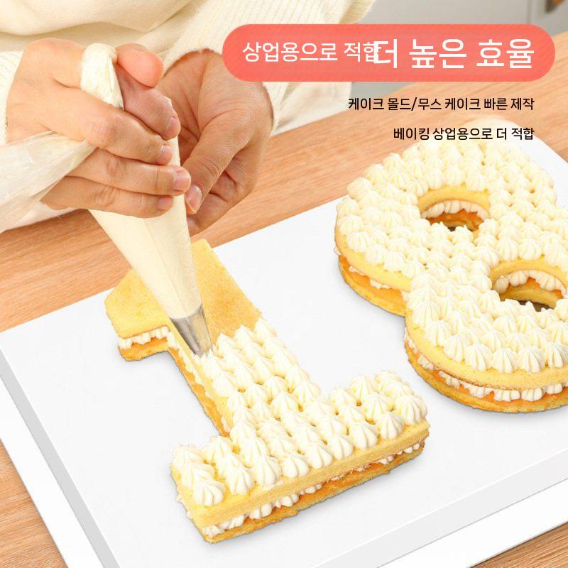 숫자 무스링 모양틀 케이크틀 몰드 베이킹 스텐 케이크 6인치 세트 - 상세 이미지 3