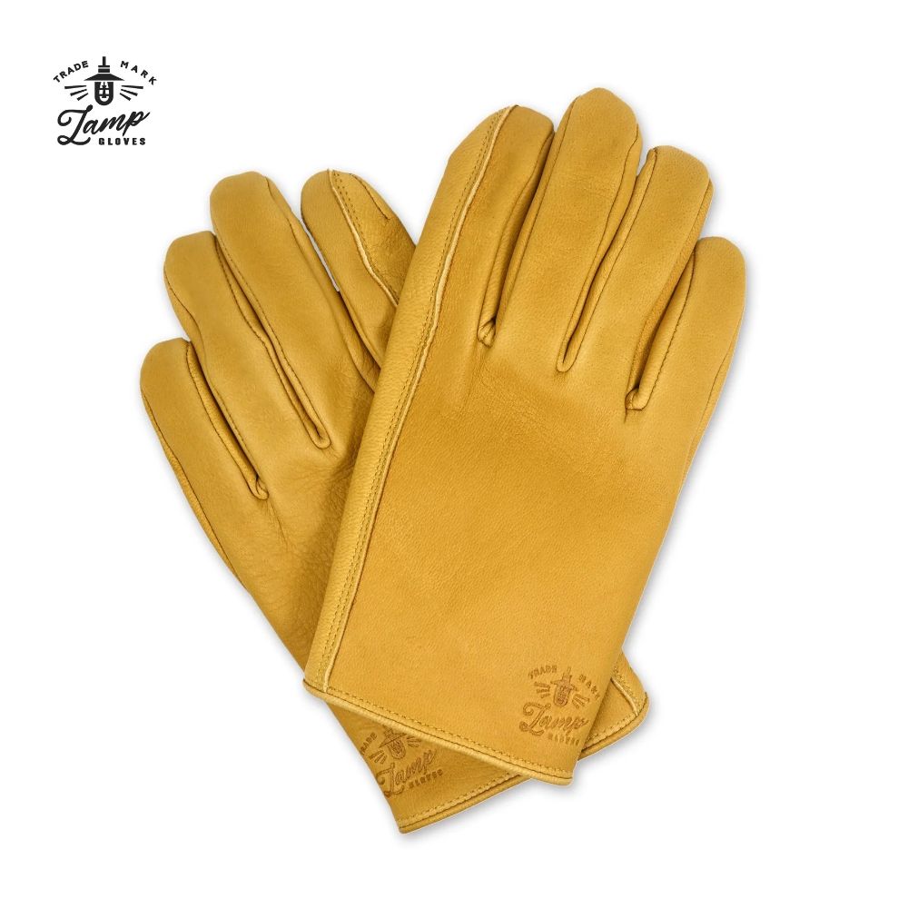 Lamp Gloves 램프 글러브 미드 카멜 사슴가죽 일본 프리미엄 수제 범용 장갑 - 상품 이미지