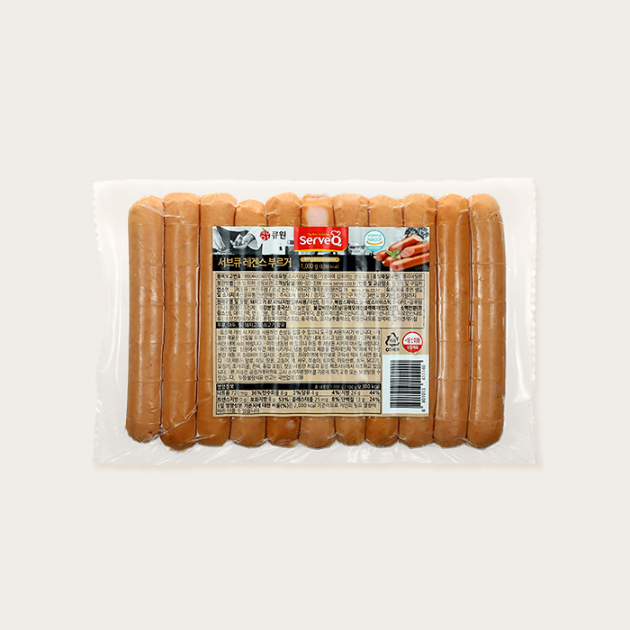 서브큐 레겐스부르거 소세지 1Kg - 정통독일식 소세지/캠핑소세지 / 아이스박스 무료포장(냉동) - 상품 이미지