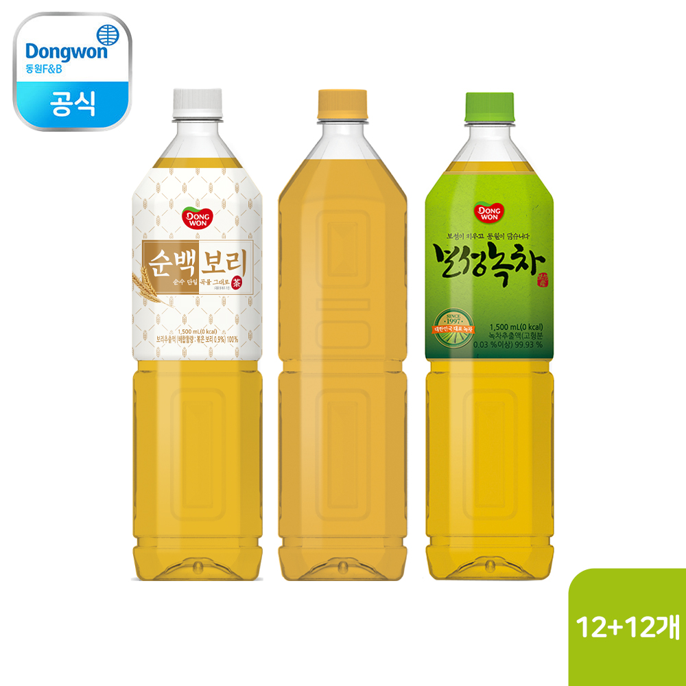 동원 순백보리차/옥수수수염차/보성녹차 1.5L (총 24개입) - 상품 이미지