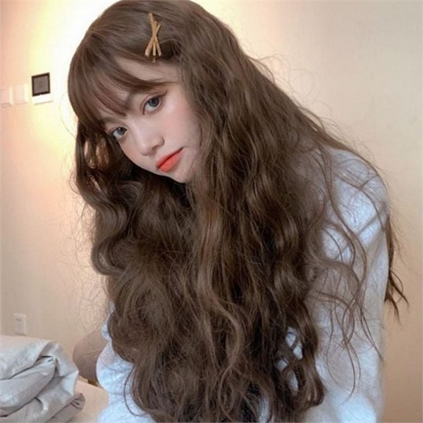 풍성한 긴 머리 통가발 히피펌 웨이브 통가발 데일리 여성 물결 - 상세 이미지 2