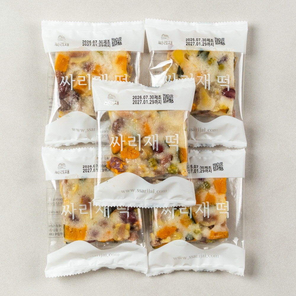 싸리재 콩콩 영양찰떡 500g 국산 찹쌀 단호박 밤 완두콩 강낭콩 소머리찰떡 - 상세 이미지 4