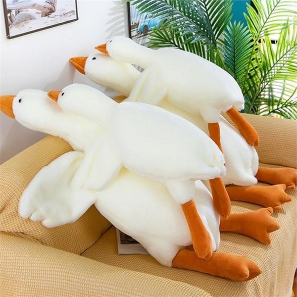부드러운 거위 인형 45cm 안고자는 귀여운 거위 인형 45cm 푹신한 침대 - 상품 이미지