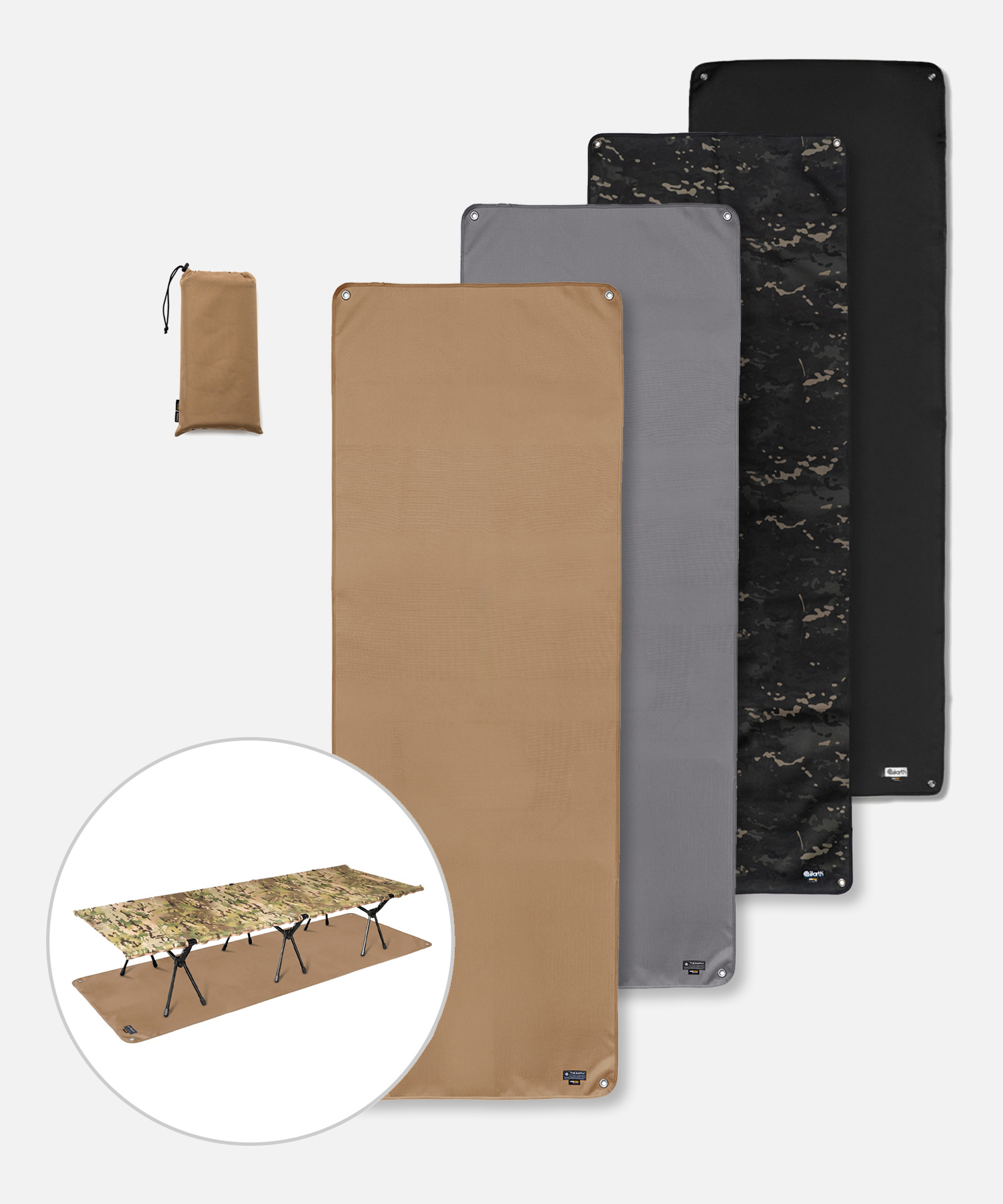 디얼스 코듀라 그라운드시트 코트 CORDURA Ground Sheet COT 야전침대 코트 필드매트 BK MULTICAM - 상세 이미지 2