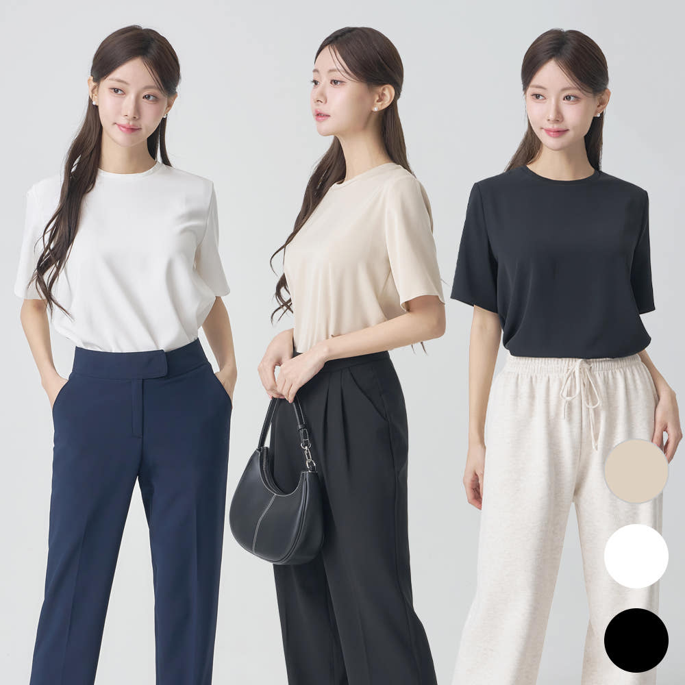 라운드블라우스 반팔블라우스 가격 비교 더웨이나인 라운드블라우스 반팔블라우스