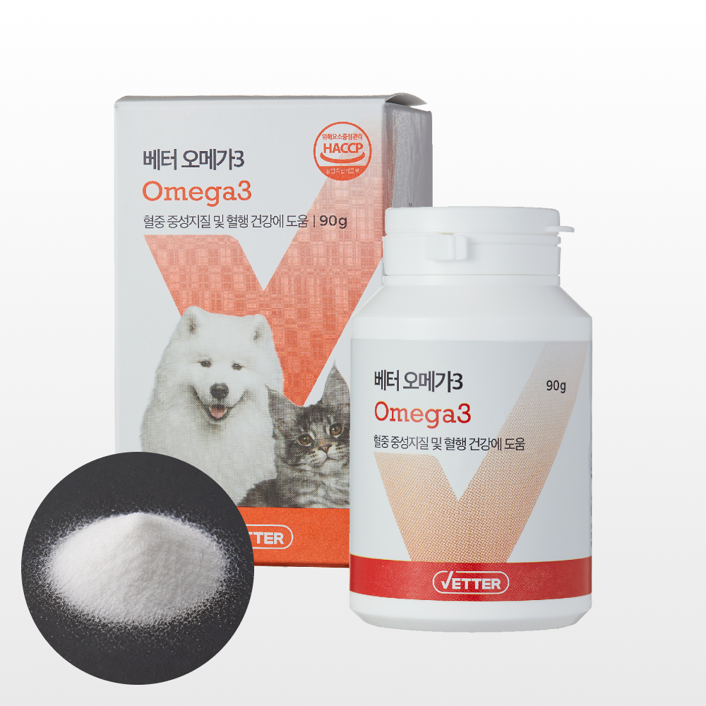 베터 오메가3 반려동물 파우더 영양제 (90g) 강아지 피부 심장 눈 고양이오메가3 - 상세 이미지 2