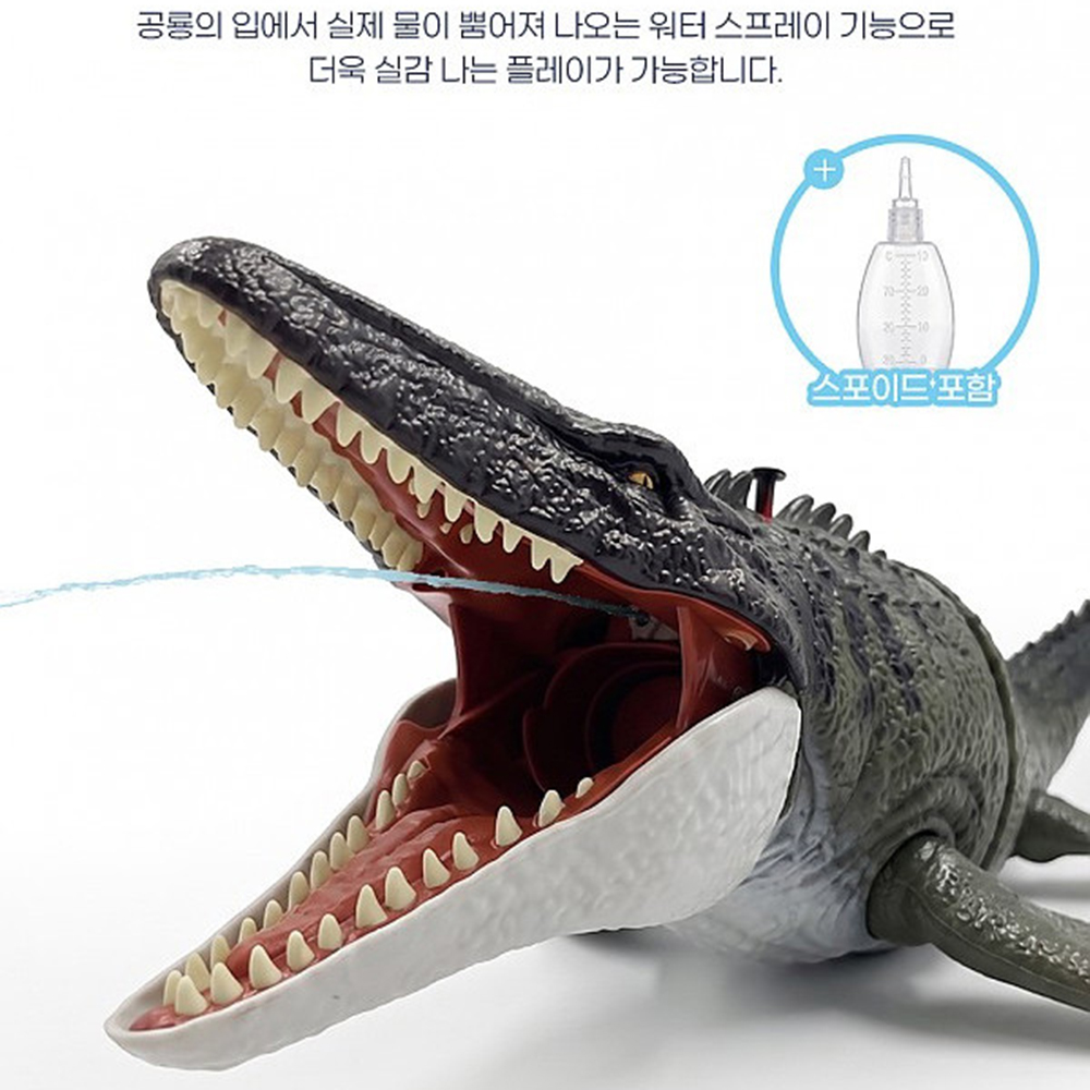 움직이는 대형 공룡 장난감 모사사우루스 킹덤 다이노파크 쥬라기월드 장난감 선물 스티커 세트 이미지 6