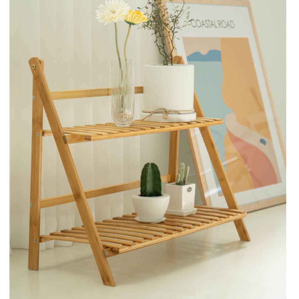 플랜테리어 거실 화분 스탠드 대나무 화초 진열대(50cm,70cm) - 상세 이미지 2