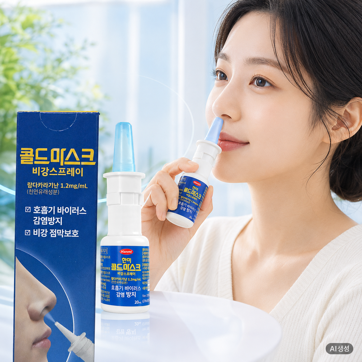 한미 콜드마스크 비강스프레이 호흡기 바이러스 감염방지 점막보호 - 상세 이미지 2