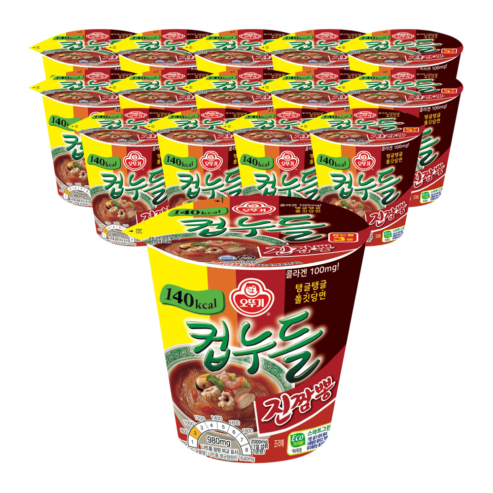 오뚜기 컵누들 진짬뽕 컵 38g, 15개 - 상품 이미지